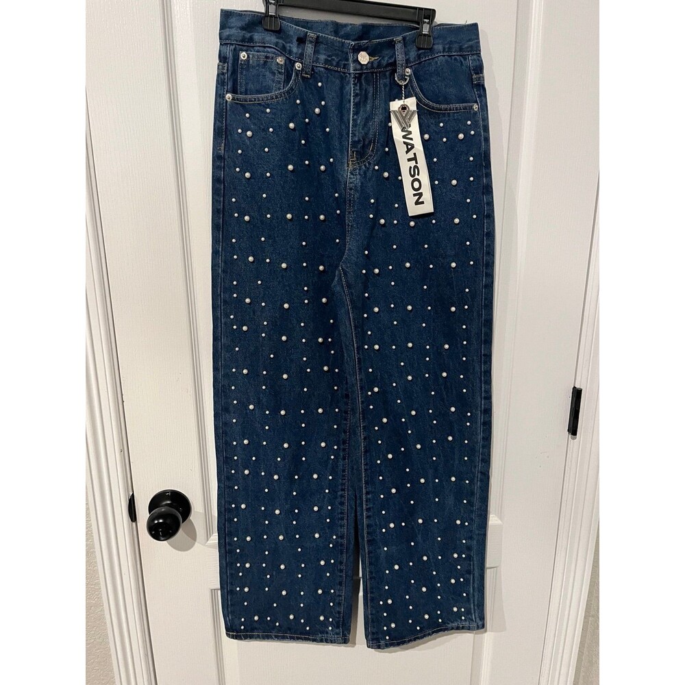 New Watson Studio Jeans with Pearl Accents – Size 32